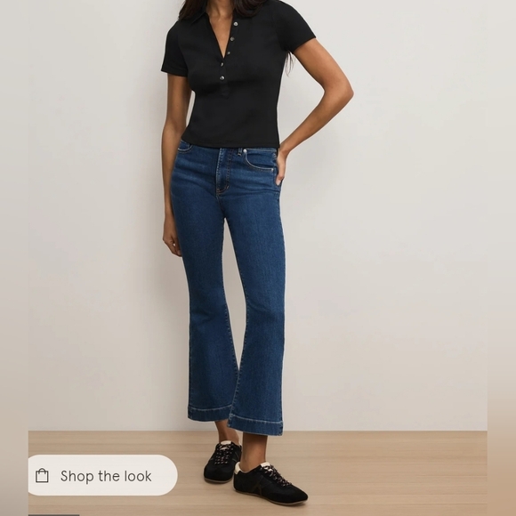 Veronica Beard Carson Kick Flare Jeans in Bright Blue Size 28 - Picture 2 of 6